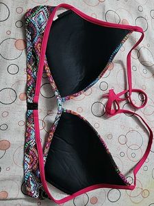 Colorful Geometric Pattern Bikini Top