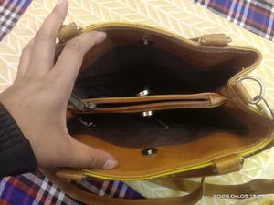Chic Yellow Tote Bag with Flower Charm