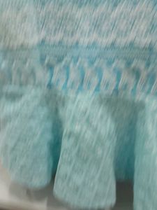 Cute Light Blue Peplum Top