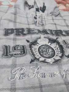 Boys grey Plaid Hoodie