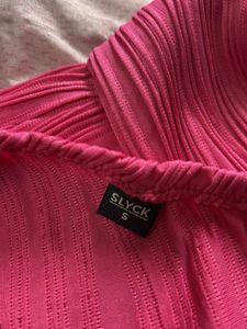 Vibrant One-Shoulder Pleated Top