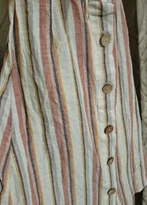 Striped Tie-Front Midi Dress