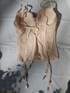 Vintage Lace Trim Corset Camisole