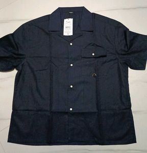 Men's Navy Blue Short Sleeve Shirt