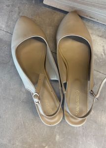 Elegant Beige Slingback Heels