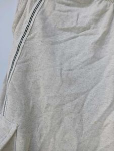 Beige Casual Pants with Side Pockets