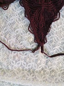Women's Burgundy Lace Bralette