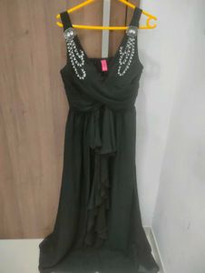 Elegant Black Embellished Maxi Dress