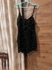 Black Polka Dot Romper