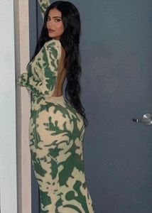 Stylish Camouflage Print Maxi Dress
