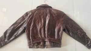 Vintage cropped Leather Biker Jacket