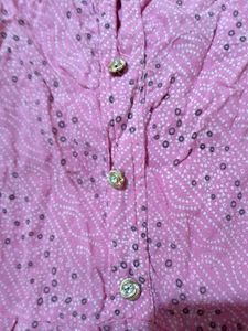 Magenta Printed A Line kurta