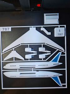 ✈️ 787 Airplane Kit Card – 3D Printed