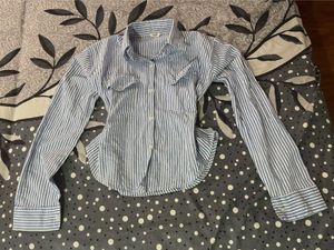 Viral Striped Blue Overshirt