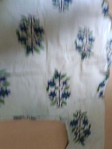 Blue Floral Print Cotton Kurta