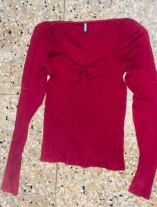 Solid Sweetheart Neck full Sleeves R