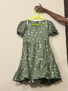 Chic Polka Dot Wrap Dress