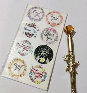💐50 Pcs Floral Design Thank You Sticker