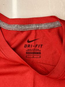 Men's Red Nike Dri-Fit Soccer T-Shirt