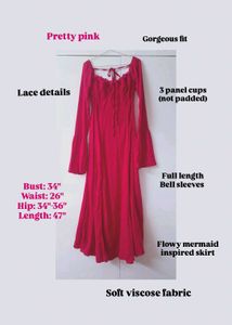 Hot Pink Floral Sweetheart Dress