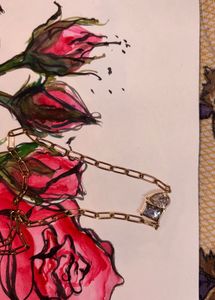 Chic Gold Chain Necklace with Crystals