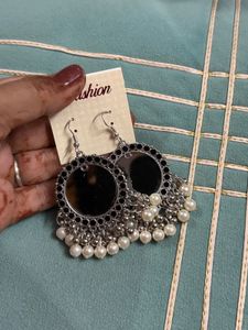 Boho Mirror Work Earrings 3 earring