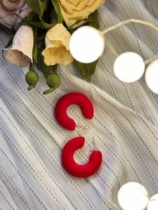 Red Stud Earrings