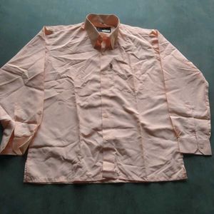 Men's Peach Long Sleeve Shirt