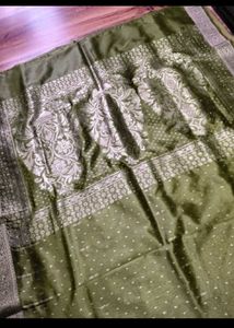 Elegant Green Banarasi Silk Saree