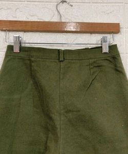 Olive Green Mini Skirt