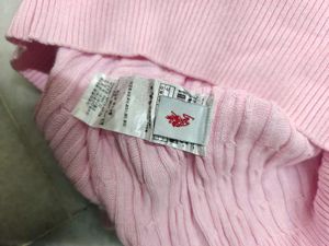 S. Polo Assn. Pink Cable Knit Sweater
