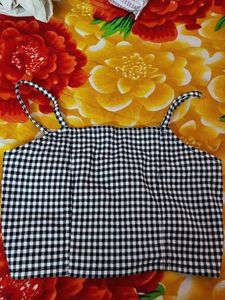 Chic Black and White Gingham Blouse