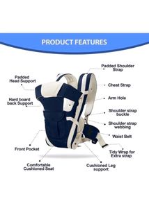 👶 Navy Blue & Cream Baby Carry Bag