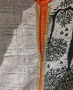 Stylish Printed Orange &amp; Grey Kurta