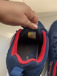Campus Comfortable Navy Blue-Red Sport Shoes