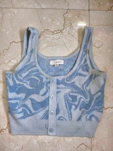 blue crop top