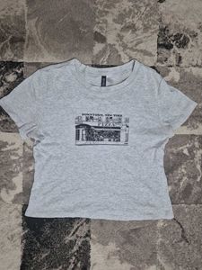 H&M - Grey Downtown New York Pizza T-Shirt