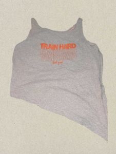 Grey "Train Hard" Tank Top gym wear