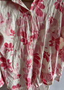 Chic Floral Print Women's Top