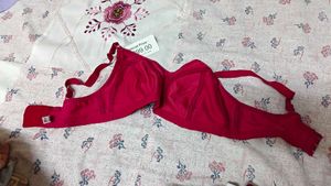 Vibrant Pink Bra with Lace Detail