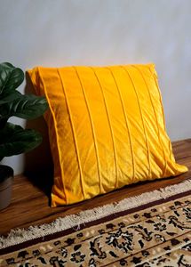 Set of 4 Yellow Plush 65cm x65cm Cushion Covers
