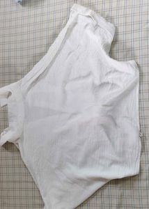 Chic White Tie-Front Collared Shirt