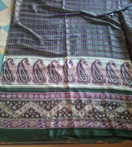green silk saree