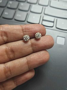 Pure Silver Sparkling Stud Earrings
