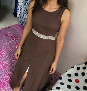 Stylish Brown Asymmetrical Cape Top 🤎