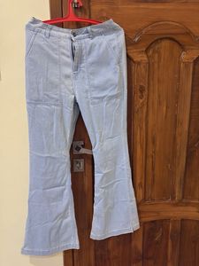 dolce crudo Light Wash Flare Jeans