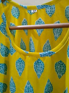 Very Beautiful Yellow Kurti Plazo Set