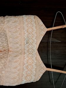 Embroidered Peplum Tank Top
