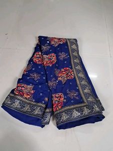 Beautiful Blue Embroidered Saree