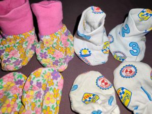 mittens and caps